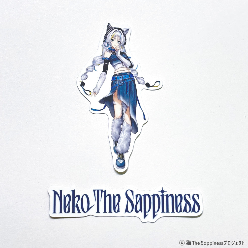 【猫 The Sappiness】2周年記念 ステッカー 2種セット(新立ち絵・新英字ロゴ)