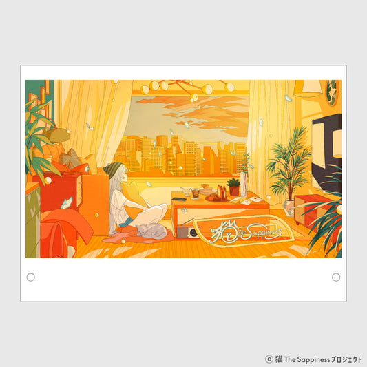 【猫 The Sappiness】1.5周年記念 アートパネル「1R Vacation」
