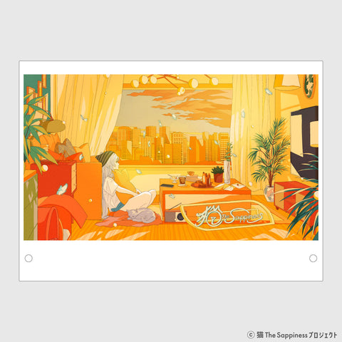 【猫 The Sappiness】1.5周年記念 アートパネル「1R Vacation」